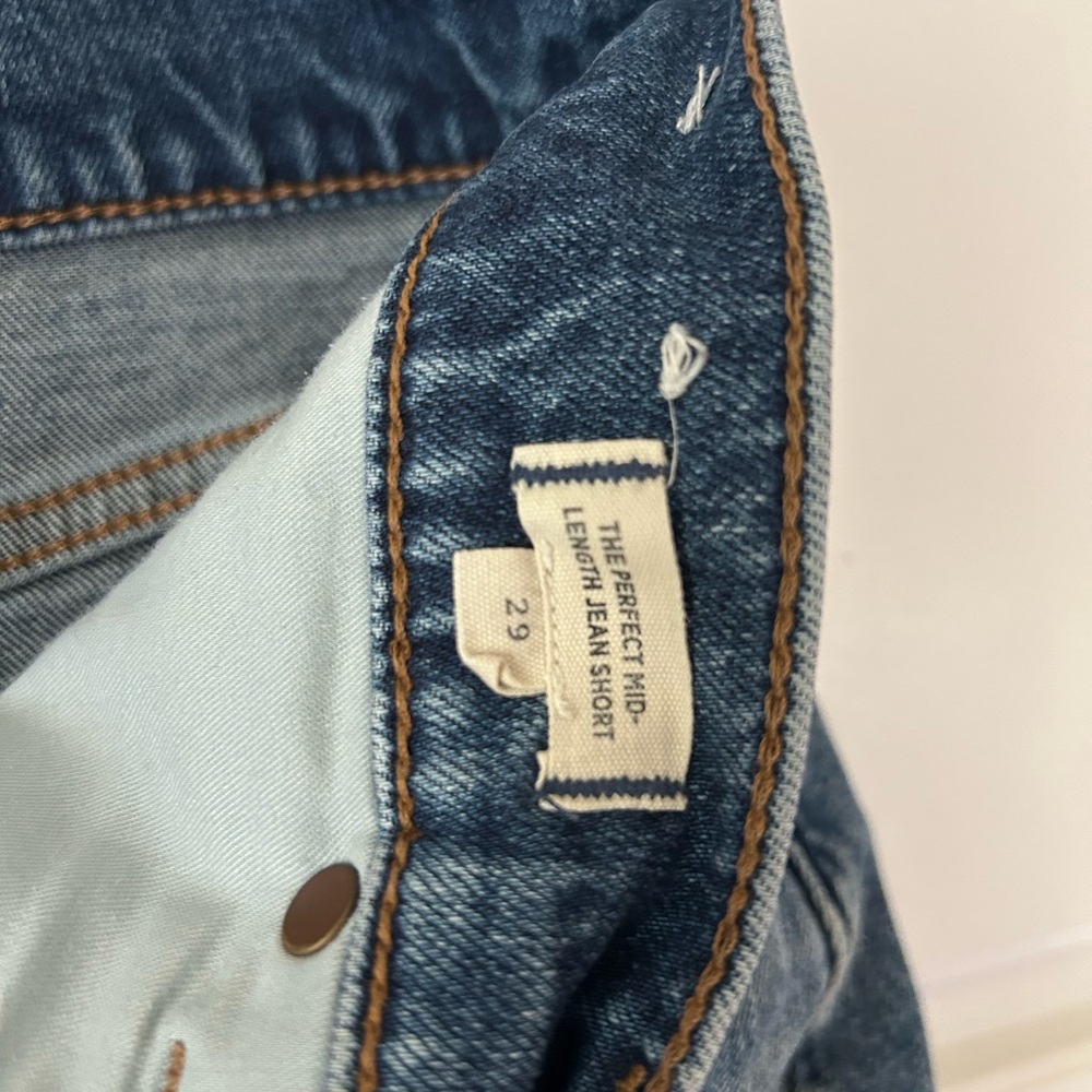 Madewell Denim The Perfect Mid-Length Jean Short Size 29 - Picture 4 of 5